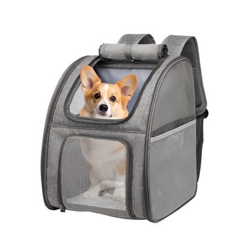 DAKYAM Tiertransporttasche faltbare Haustier-Tragetasche Transportbox Rucksack mit Matte bis 8,00 kg, für kleine Hunde und Katze, Ergonomisches Design