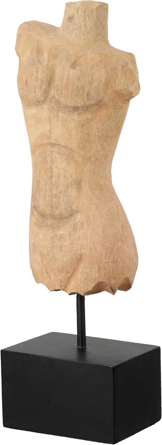 GILDE Skulptur Skulptur Torso naturfarben (1 St), Torso abstrakte Skulptur dekorativer Aufsteller Wohnaccessoire