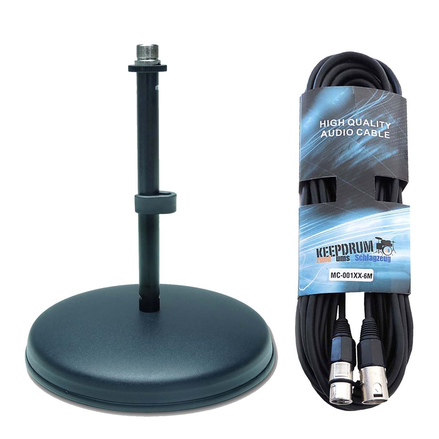 Mikrofonständer keepdrum Tischstativ MS032 mit Mikrofonkabel