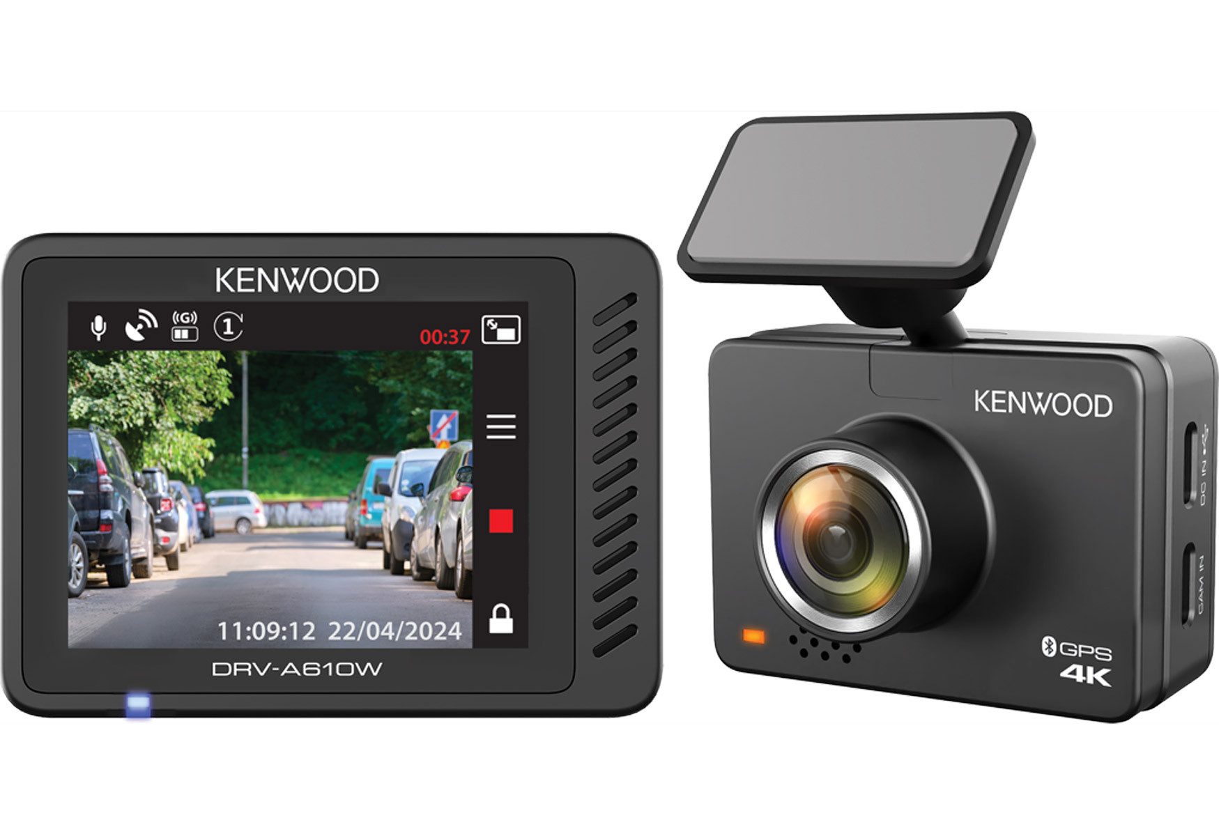 KENWOOD Kenwood DRV-A610W, 4K-Ultra HD Dashcam mit 2,0-Zoll-LCD-Display Dashcam