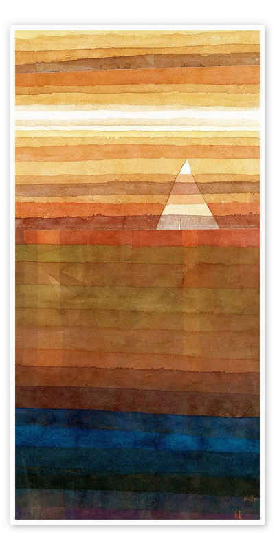 Posterlounge Poster Paul Klee, Einsames, Badezimmer Maritim Malerei