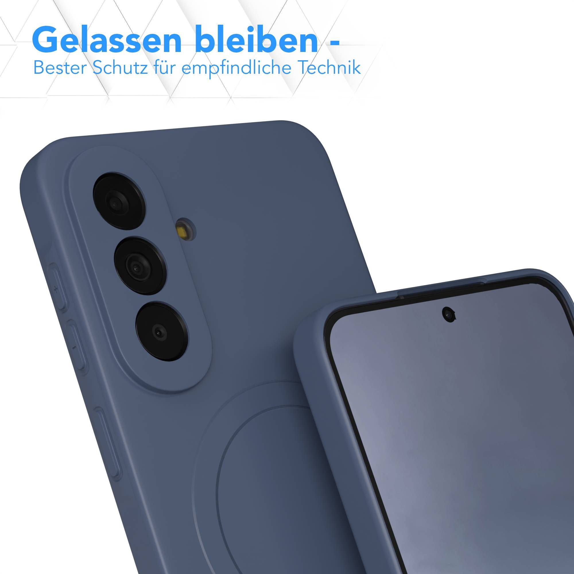 EAZY CASE Handyhülle Samsung Galaxy A57 MagSafe TPU / Silicon Coating Case 6,7 Zoll, Softcase mit MagSafe mattierte Silikonhülle Back Cover Petrol – Bild 4 von 5