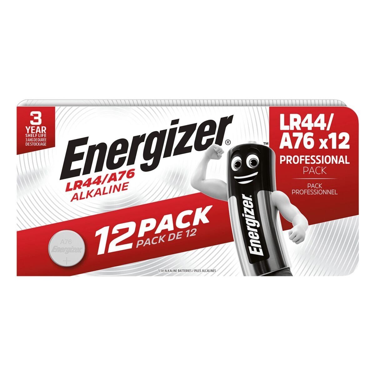 Energizer Spezial Alkali Knopfzelle, LR44 (1.5 V, 12 St), A76 / LR44 / V13GA | Knopfzellen