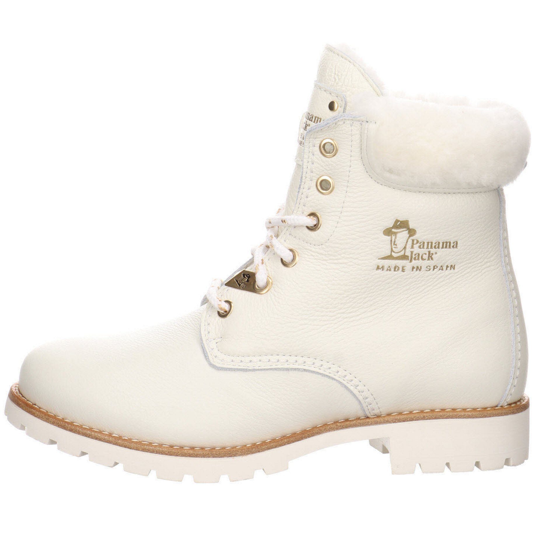 Panama Jack Damen Stiefel Trav Schuhe bianco/white Stiefel Glattleder Igloo Boots
