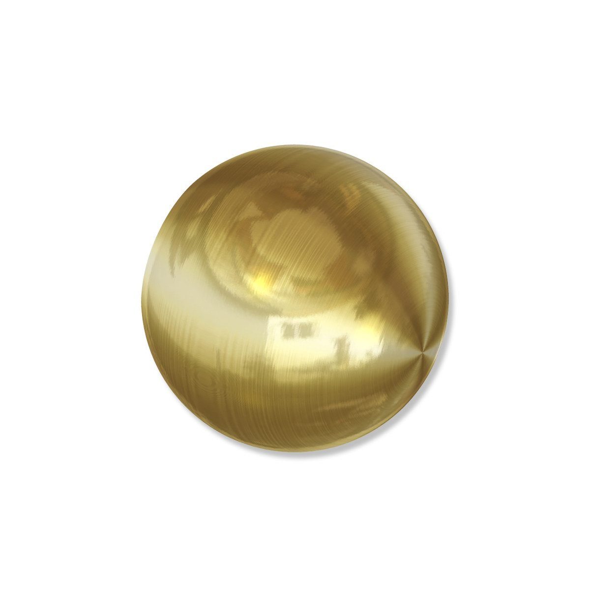 INTERDECO Gardinenstangen-Endstück Luino (Kugel), für 20 mm Ø, (Packung, Messing-Optik), 2 Stück