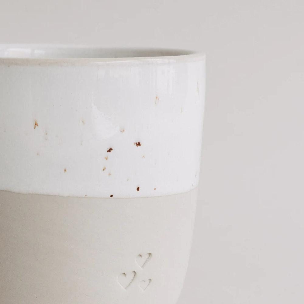 Eulenschnitt Tasse Becher Herzen