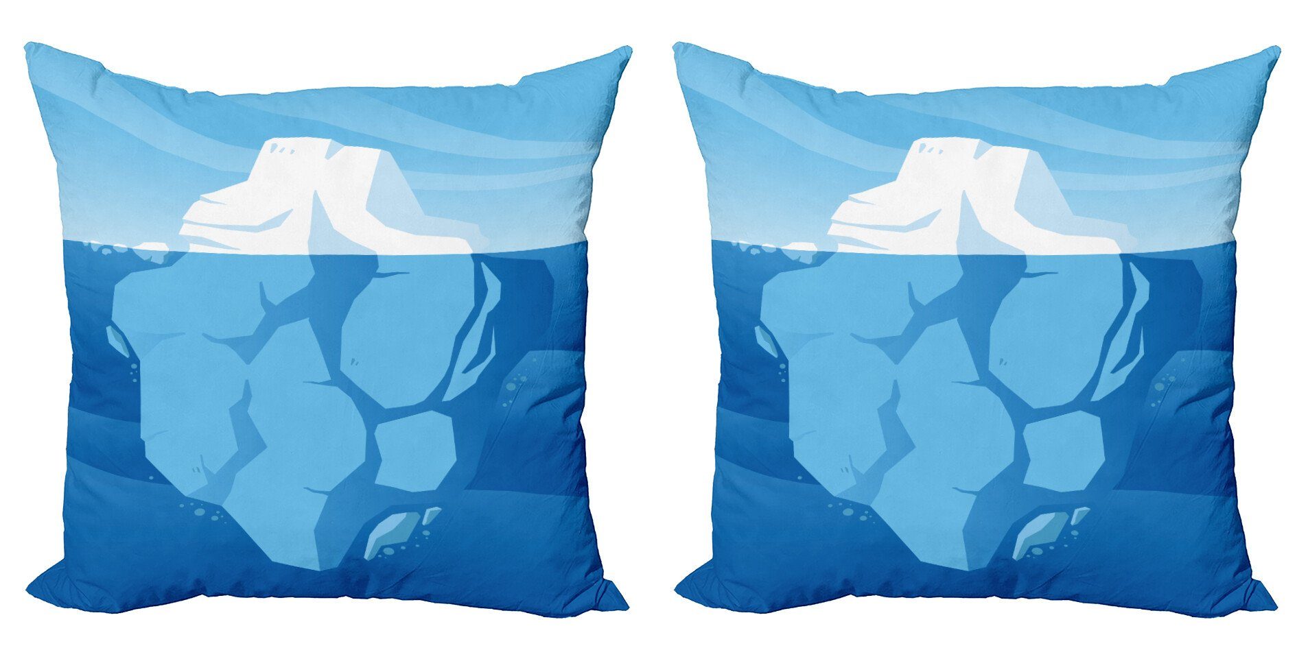 Kissenbezüge Modern Accent Doppelseitiger Ice Abakuhaus Frosty von Stück), (2 Berg Digitaldruck, Form Tipp zeigt