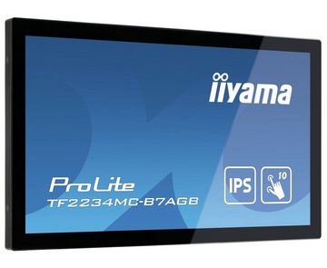 Iiyama 54.6cm (21,5) TF2234MC-B7AGB 16:9 M-Touch HDMI+DP TFT-Monitor (1920 x 1080 px, Full HD, 8 ms Reaktionszeit, IPS, Touchscreen, Eingebautes Mikrofon, HDCP)