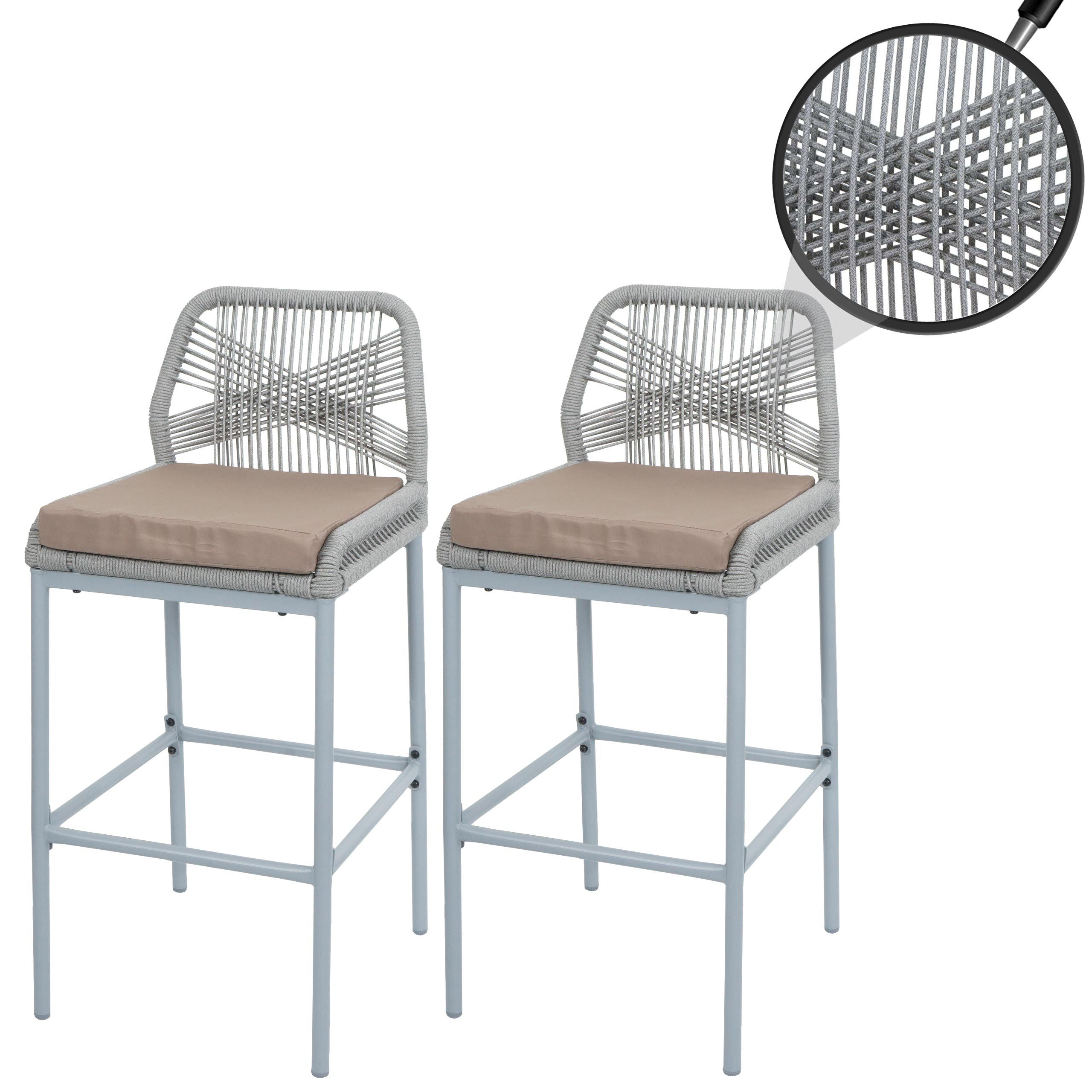 MCW Barhocker MCW-O21-M (2 St), Inkl. Sitzkissen, Stoffqualität 180 g/m, Verstellbare Fußbodenschoner