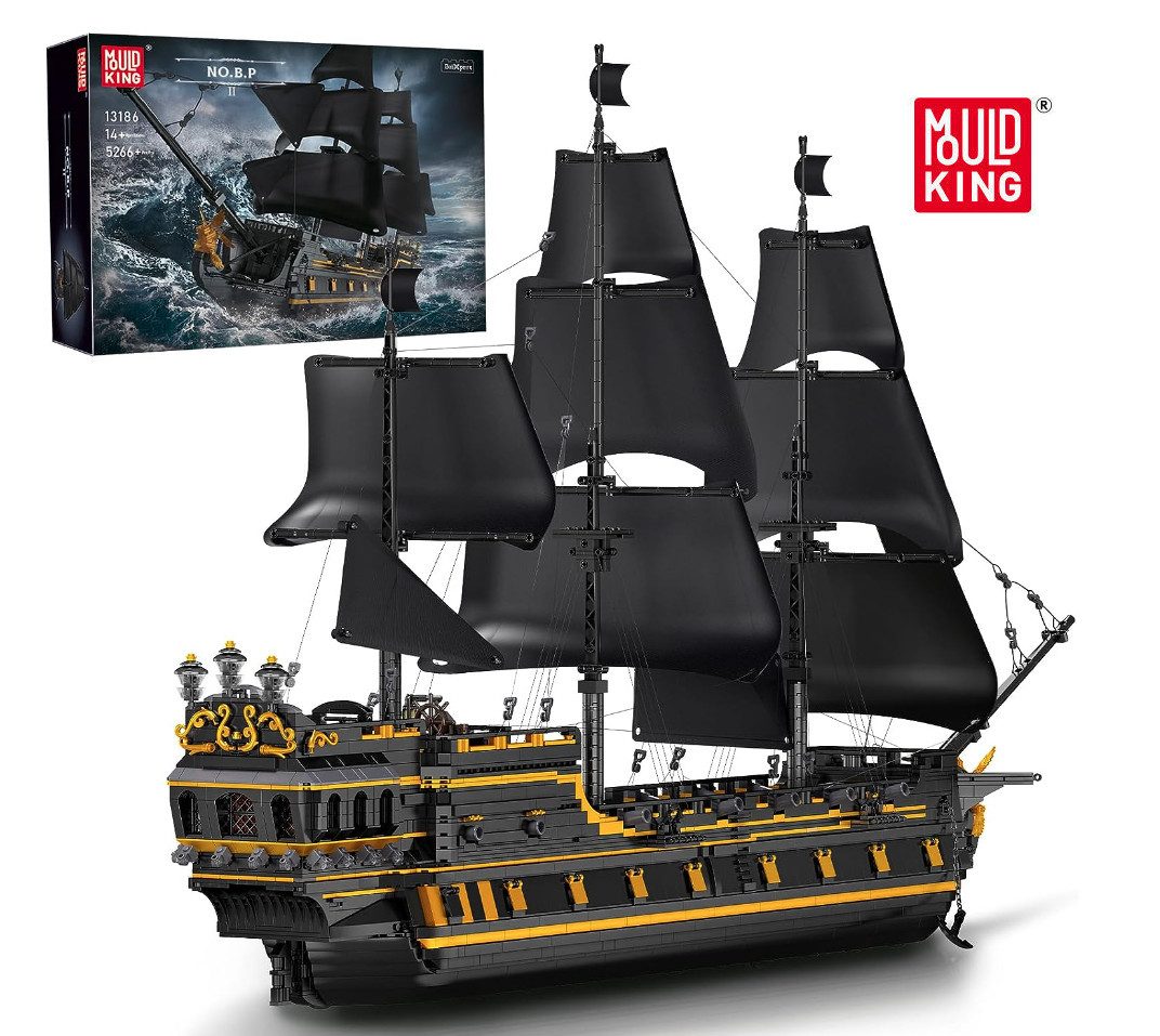 Mould King 13186 Piratenschiff "Black Pearl" Konstruktions-Spielset, (4794 St)