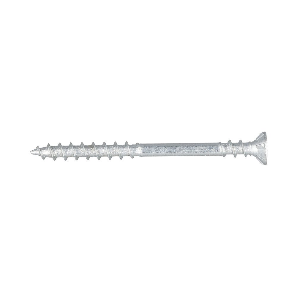 REISSER-Schraubentechnik GmbH Spanplattenschraube Verlegeschraube – Flachsenkkopf – TX20 – Teilgewinde, (140 St), Unterkopfgewinde – verzinkt – CE
