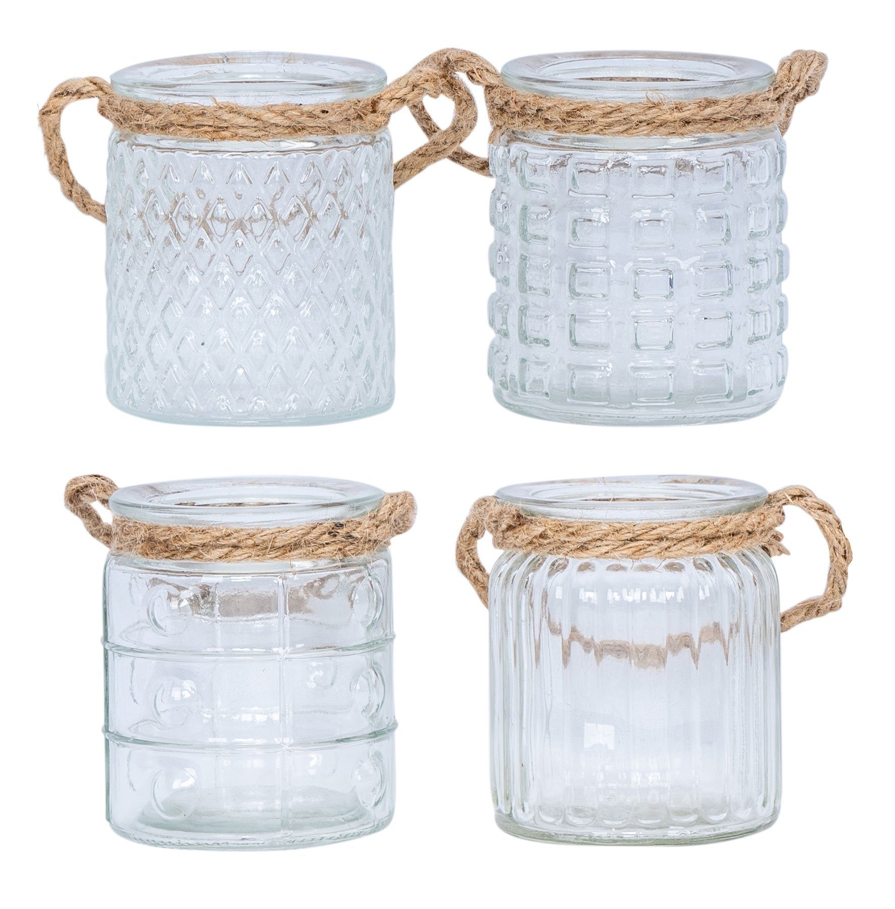 Levandeo® Teelichthalter, 4er Set Windlicht H10cm günstig online kaufen