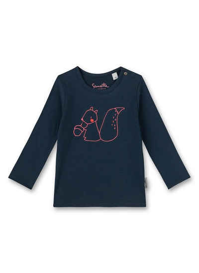 Sanetta Langarmshirt Langarm Shirt Sweet Squirrel Blue (115525-50380)