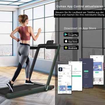 COSTWAY Laufband 2 in 1 klappbar Heimtrainer, LED, mit APP, 1 - 12 km/h