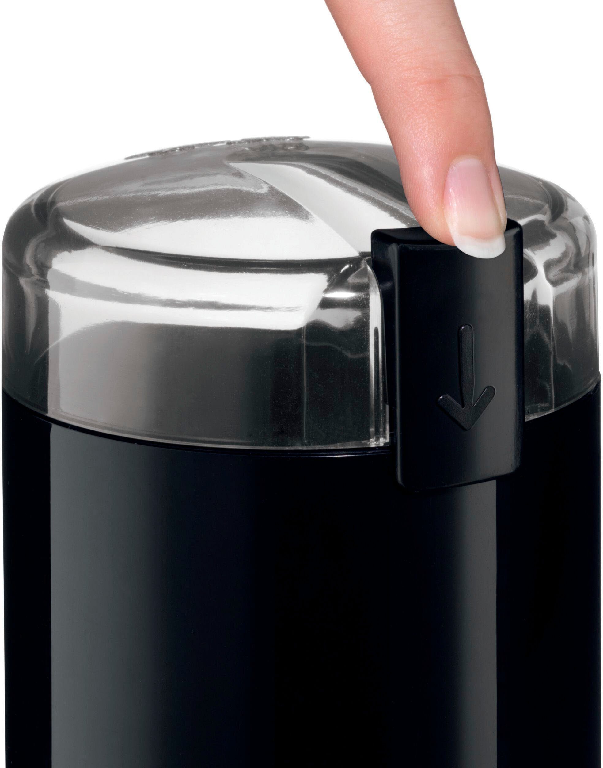 BOSCH Kaffeemühle TSM6A011B, Edelstahl-Schlagmesser, Sicherheitsfunktion, 180 W, Schlagmesser, 75 g Bohnenbehälter, 180 W, 75g Bohnenbehälter, elektrisch, schwarz