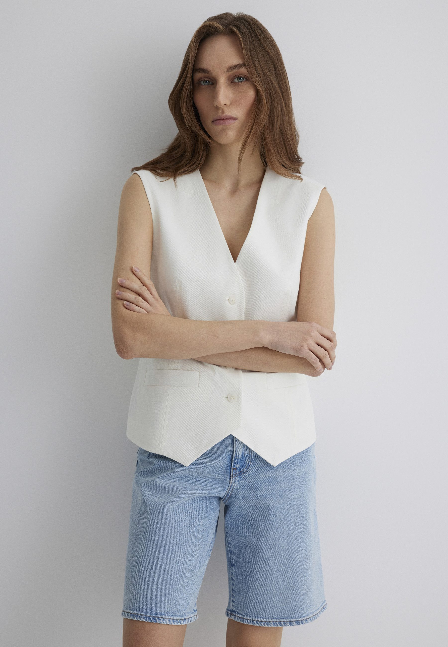 Mavi Kurzjacke WOVEN VEST Weste ärmellos
