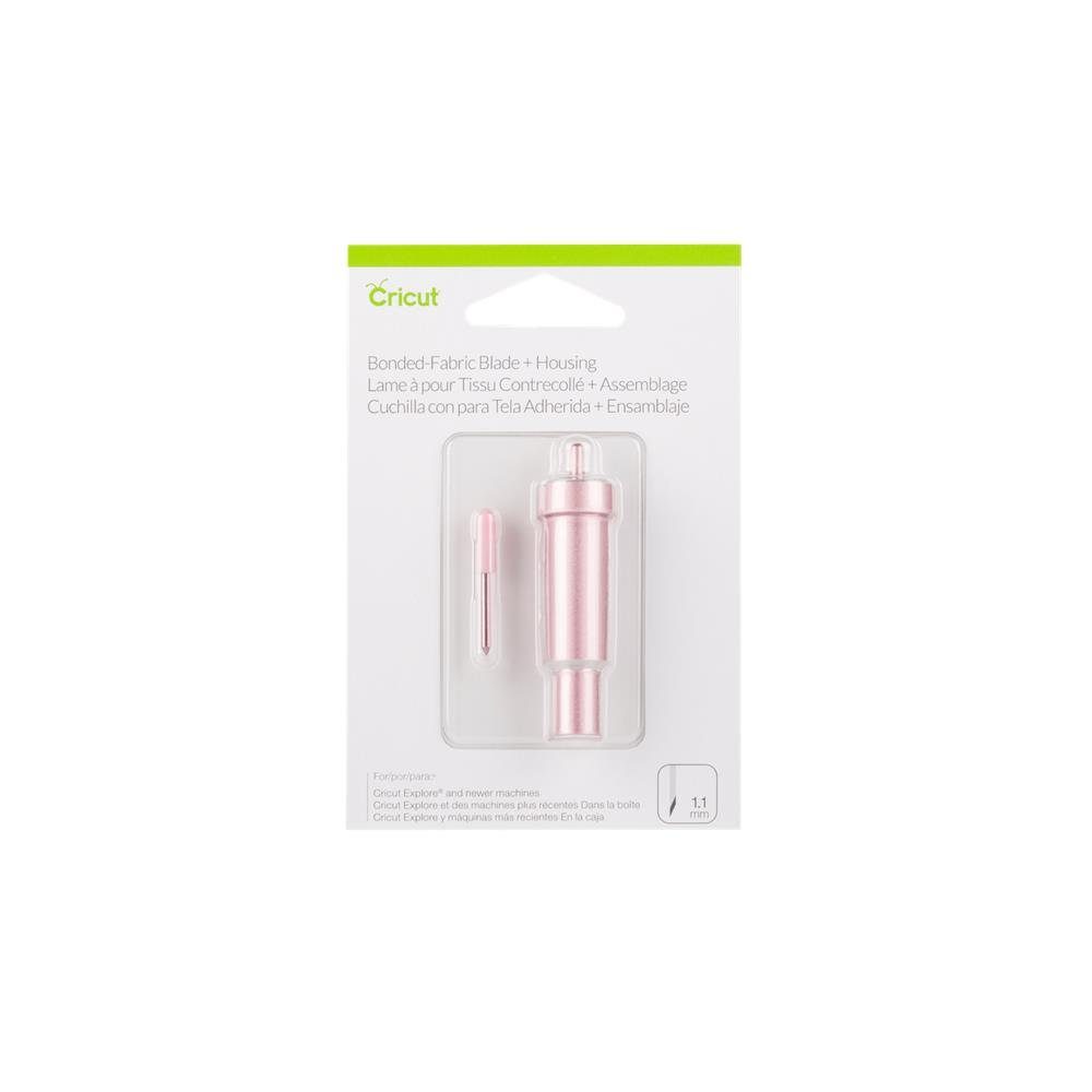 Cricut Messerklinge 2004227 Explore Bonded Fabric Blade mit Gehäuse, Präzisionsschneidklinge, Hartmetall, Rosa, Klinge, Stoffschnitte, Ersatzklinge