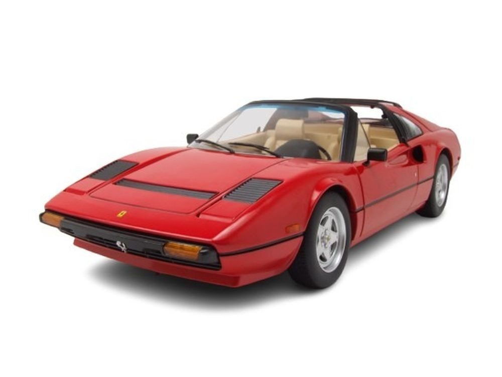 KK Scale Modellauto Ferrari 308 GTS QV 1982 rot TV-Serie Magnum Modellauto 1:12 KK Scale, Maßstab 1:12