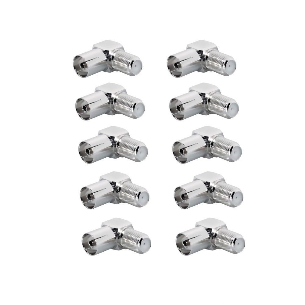 Kabelzubehör TV Winkeladapter IEC 9,5 mm Buchse Kupplung Antenne Kabel Sat 4K