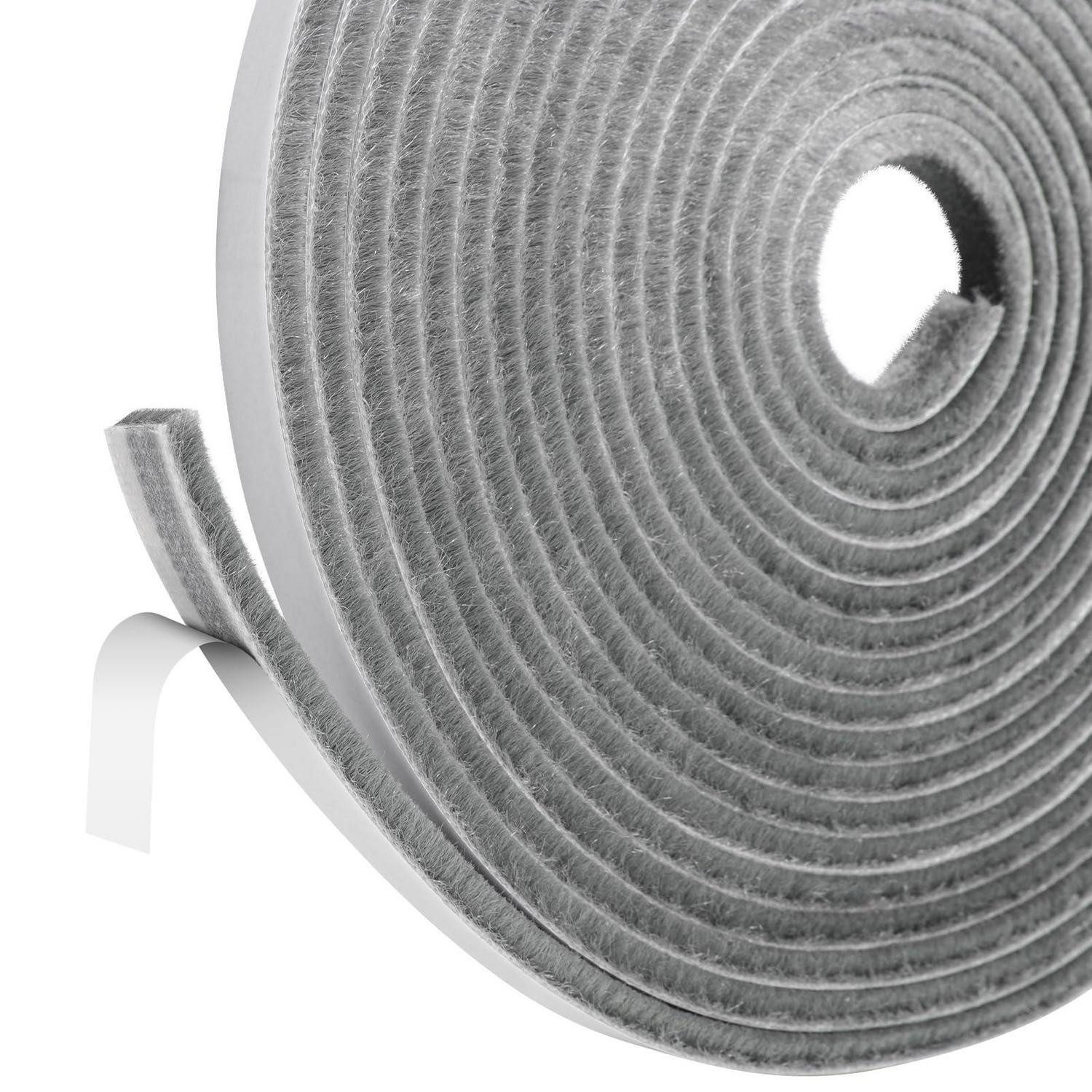 LuxusKollektion Türdichtband Bürstendichtung Selbstklebend Grau 9x5mm 6m
