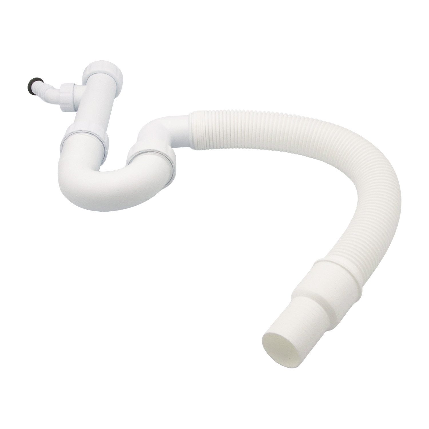 Haas Otto Siphon Siphon 1 1/2 Zoll mit flexiblem Schlauch und Geräteanschluss – Bild 5 von 5