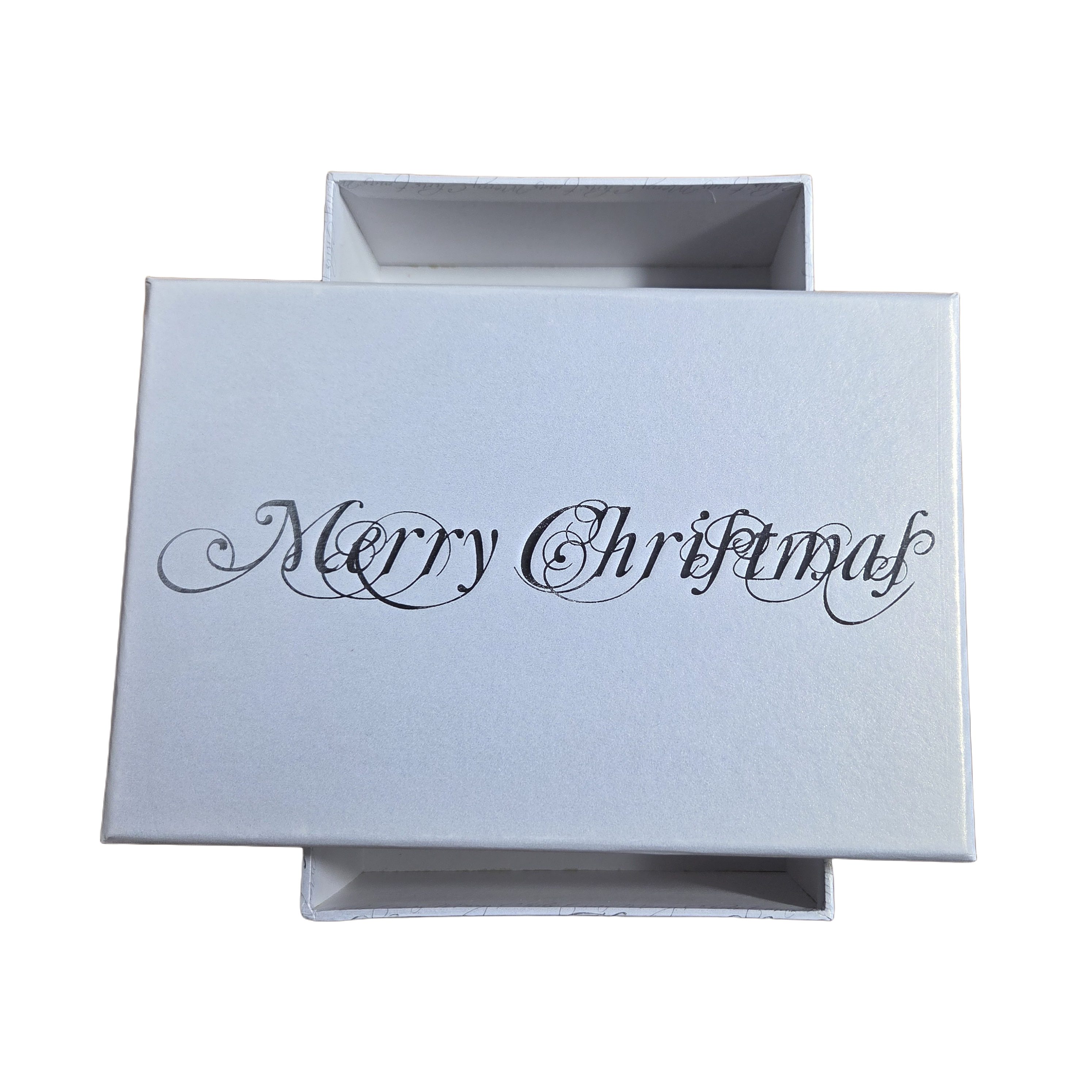 bsb-obpacher Geschenkbox 2 schimmernde Geschenkboxen MERRY CHRISTMAS/HAPPY NEW YEAR (2 St)