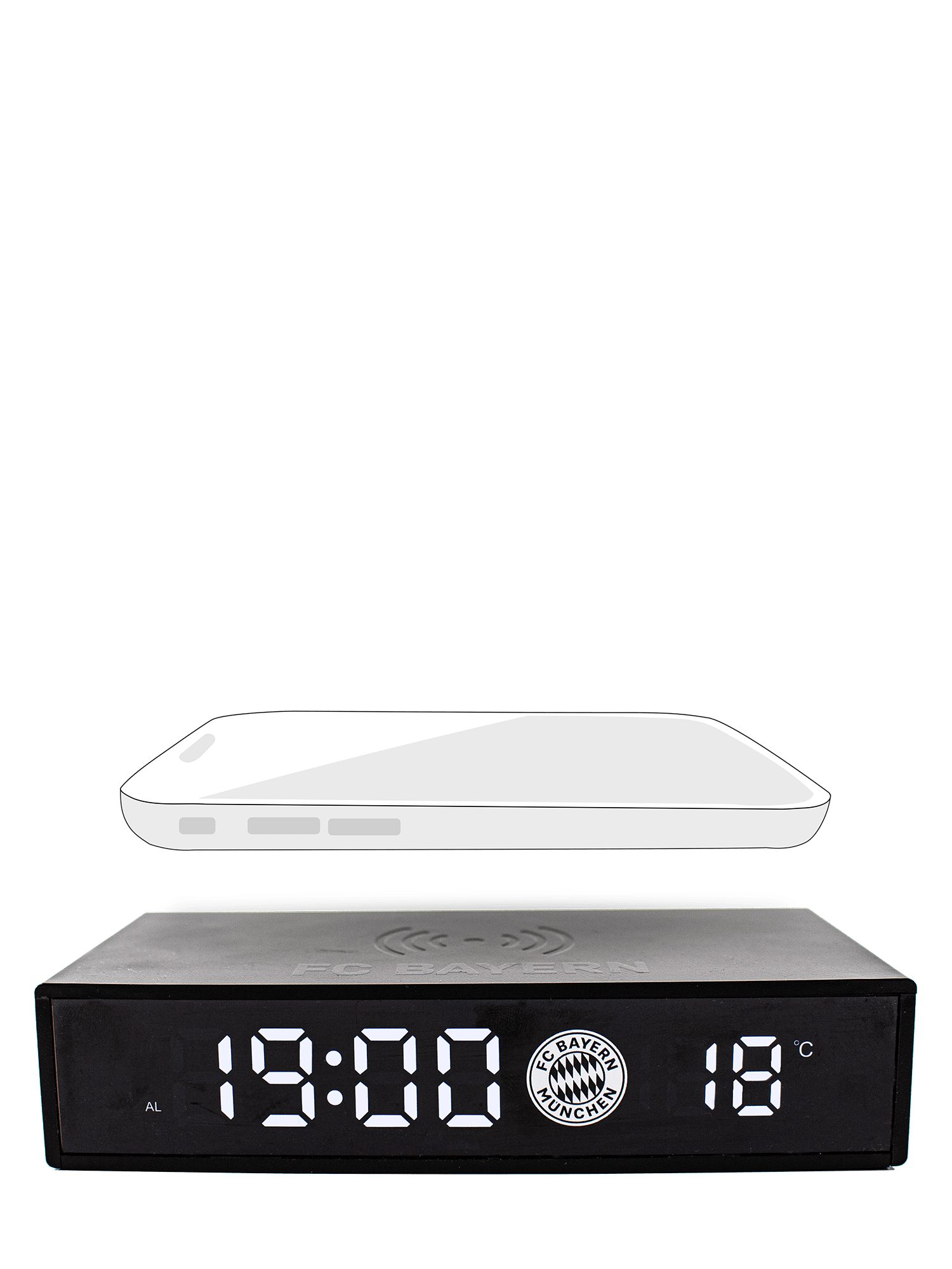 FC Bayern München Wecker FC Bayern München I Wecker Digital I Schwarz I Mit günstig online kaufen