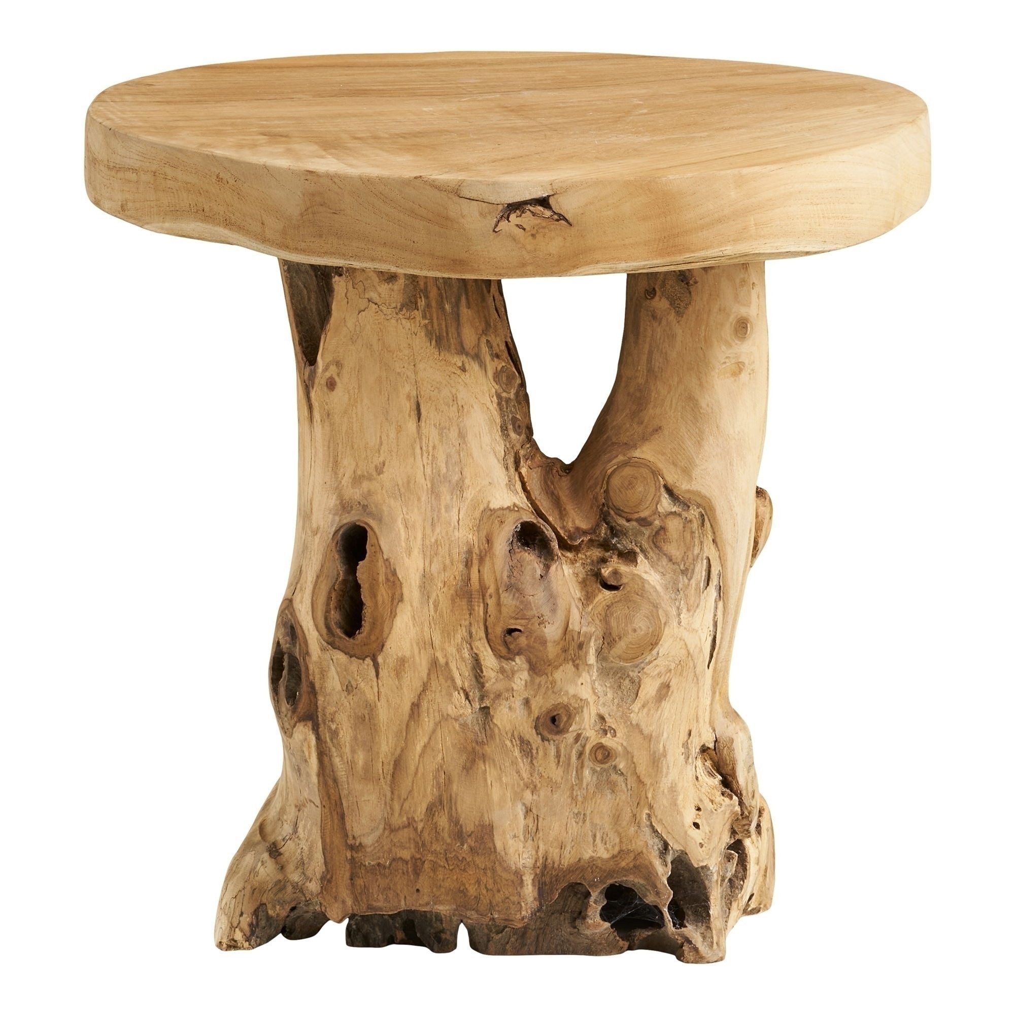 House Nordic Beistelltisch in braun, Teakholz - 40x45x40cm (BxHxT) – Bild 3 von 5