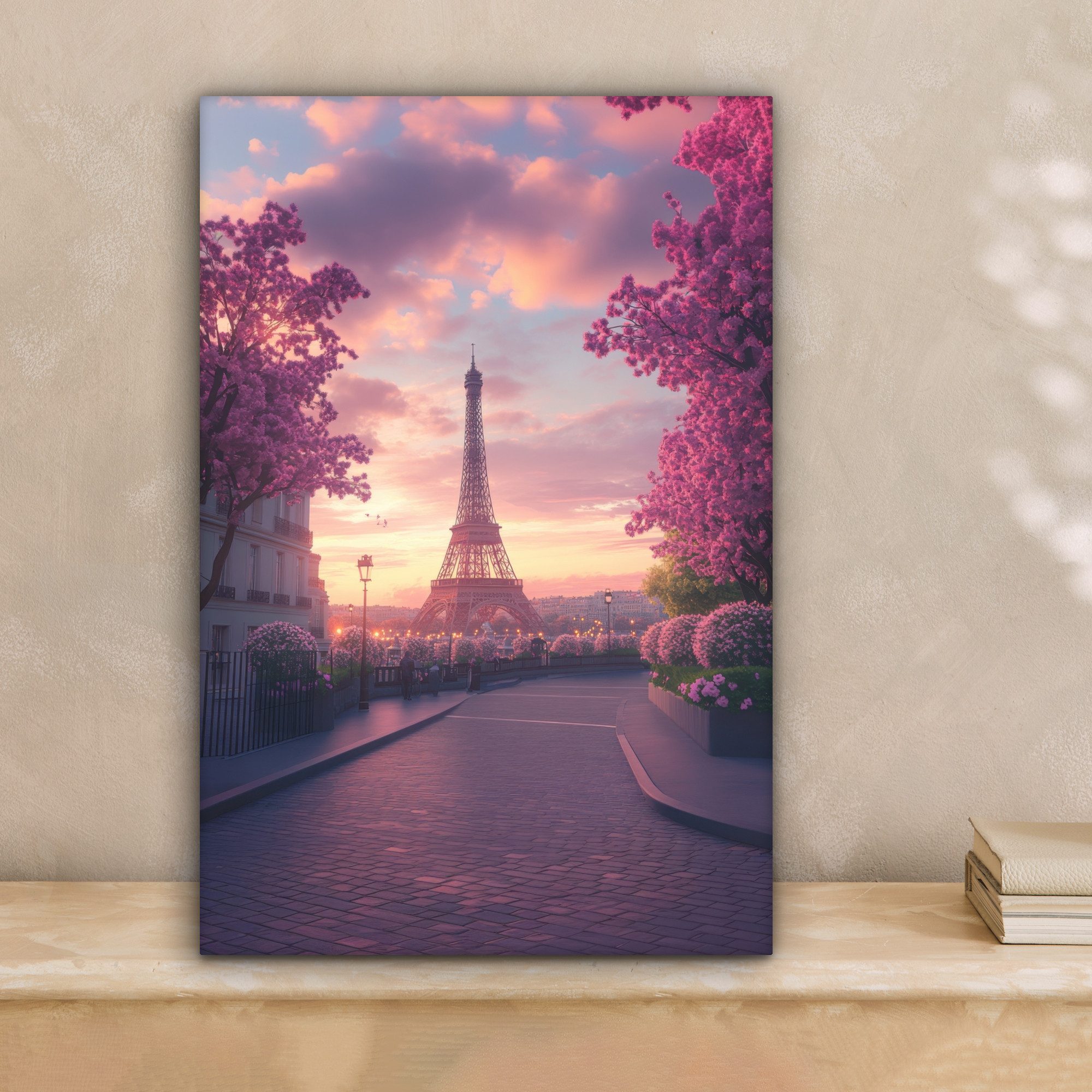 OneMillionCanvasses® Leinwandbild Eiffelturm - Paris - Rosa, Fotodruck (1 S günstig online kaufen