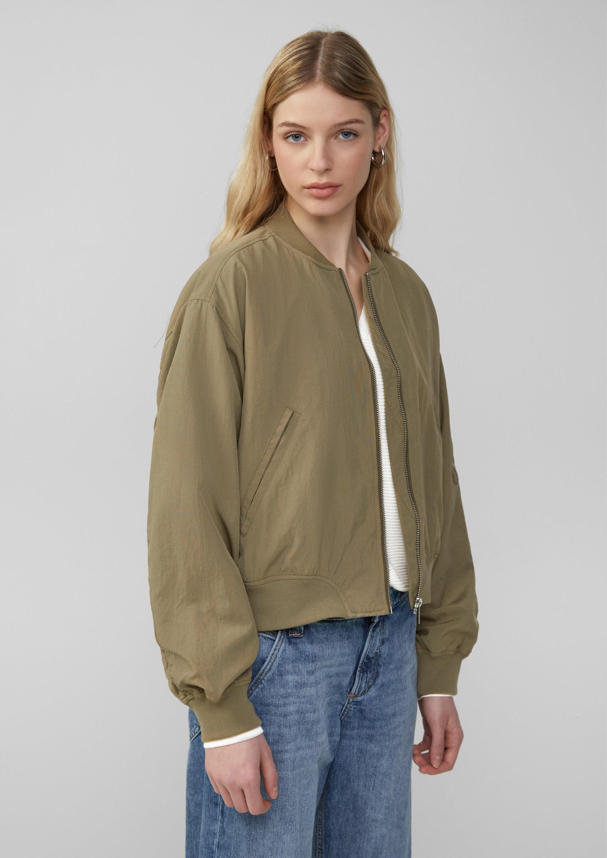 QS Funktionsjacke Outdoor-Jacke Blouson mit Stehkragen und Rippbündchen
