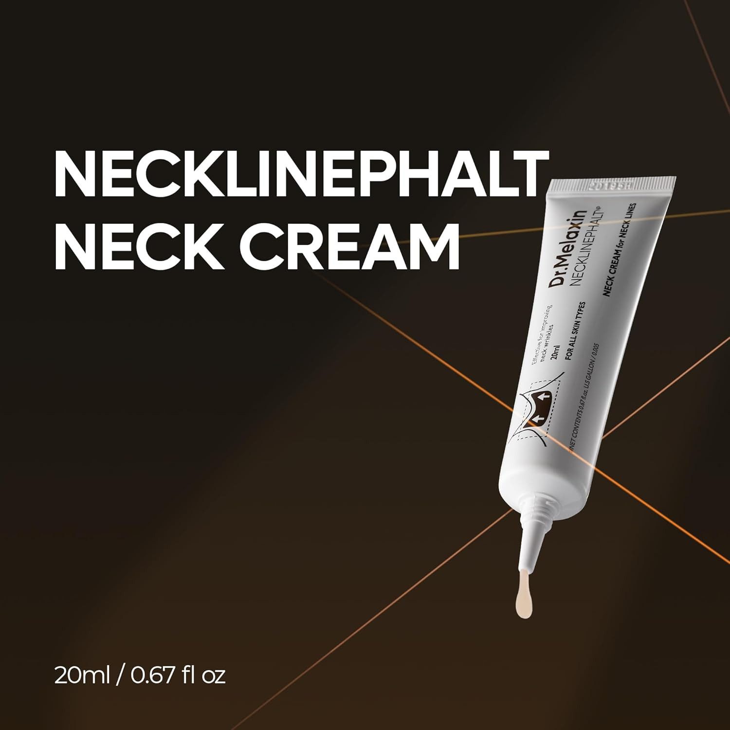 Dr.Melaxin Tagescreme Necklinephalt Neck Cream 20 ml – Korean K-Beauty Halscreme mit Bakuchiol Bio-Spicules, Kollagen, Elastin, Ceramide – Konzentrierte, Halspflege mit Bakuchiol, Bio-Spicules, Kollagen und Elastin