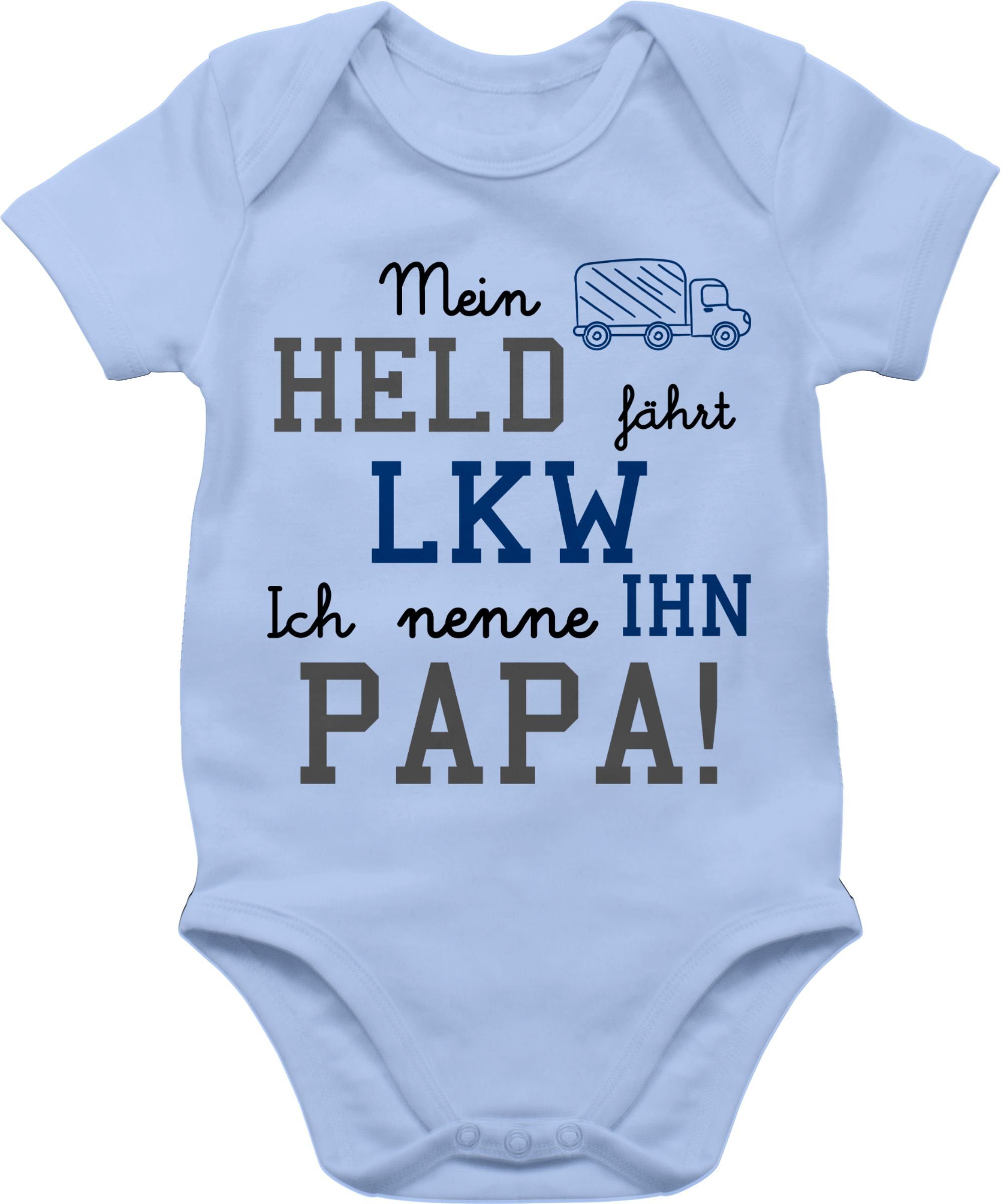 Shirtracer Shirtbody »Mein Held fährt LKW - Statement Sprüche Baby - Baby  Body Kurzarm« strampler baby vatertag - papa body junge - geschenk für lkw  fahrer