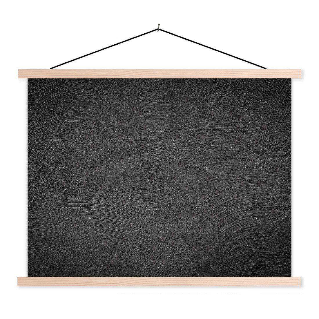 Poster Konkreter Druck - Industriell - Schwarz