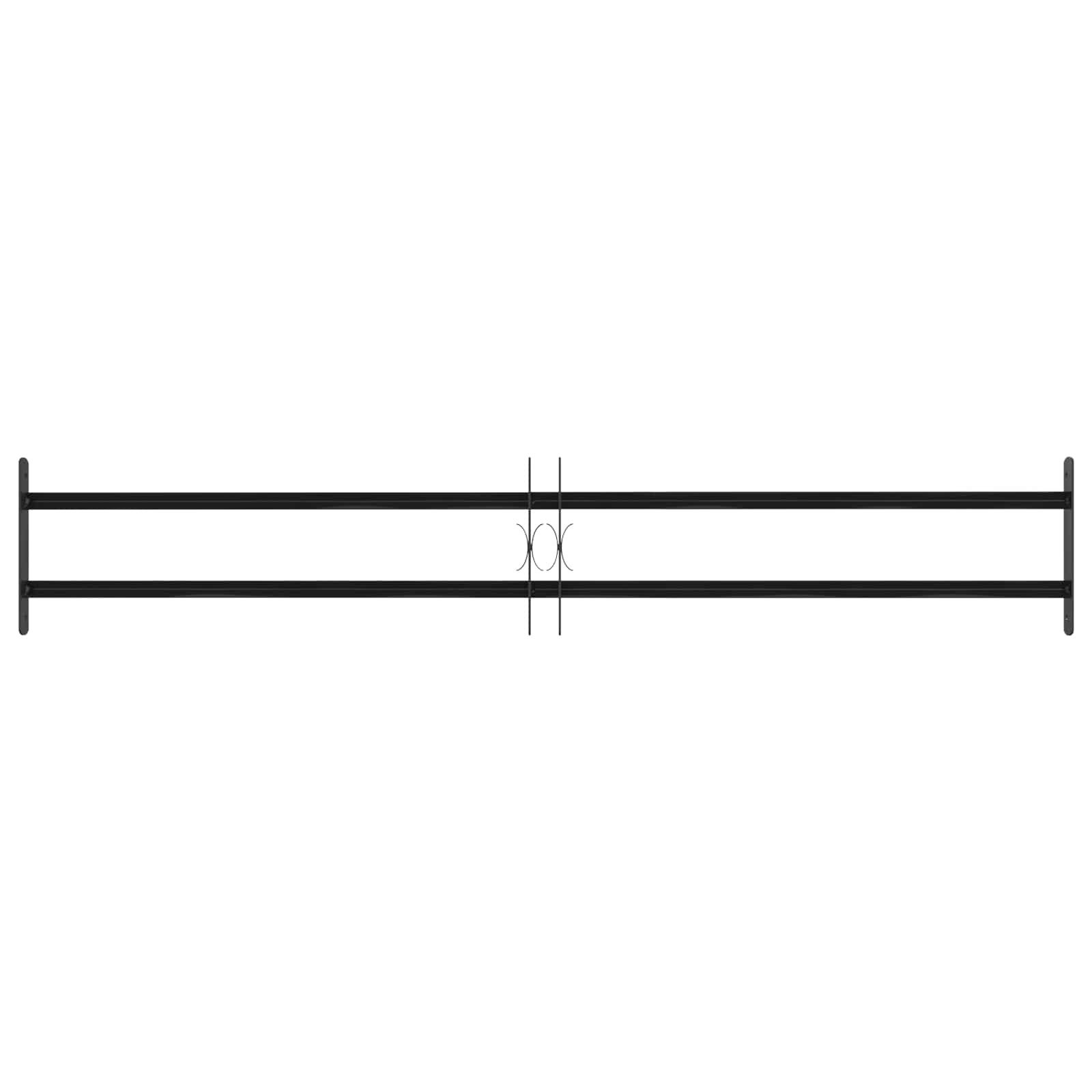 vidaXL Fenster Fenstersicherheitsgitter 176 x 30 cm Galvanisiertes Stahl