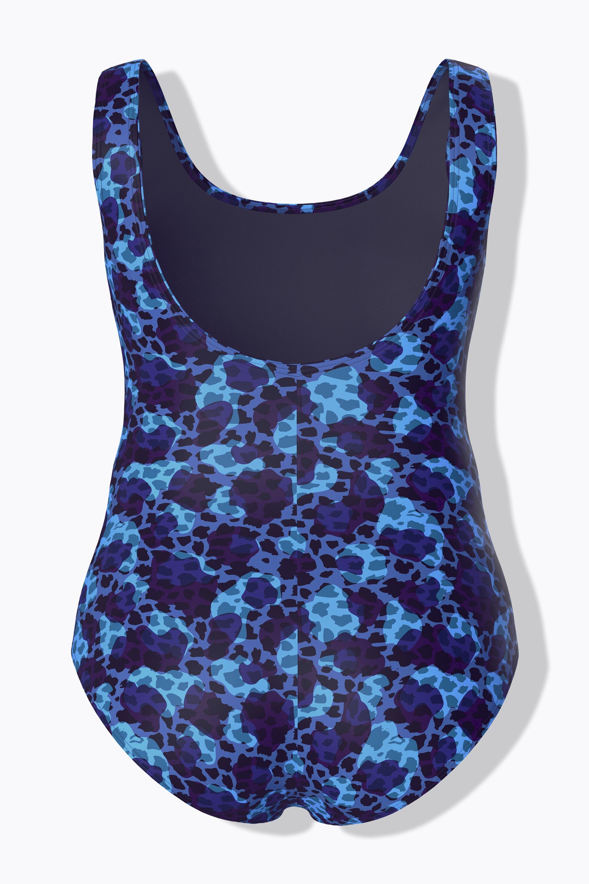 Ulla Popken Badeanzug Badeanzug Camouflage-/Leo-Muster ohne Softcups