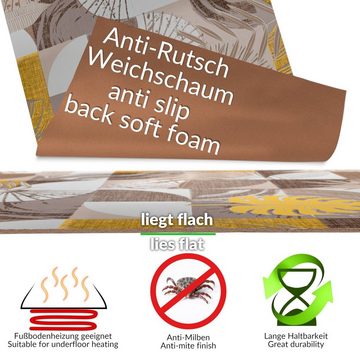 Küchenläufer Küchenläufer Küchenteppich Teppichläufer Läufer EADA Palmenblätter, ANRO, Rechteckig, Höhe: 3 mm, Textil