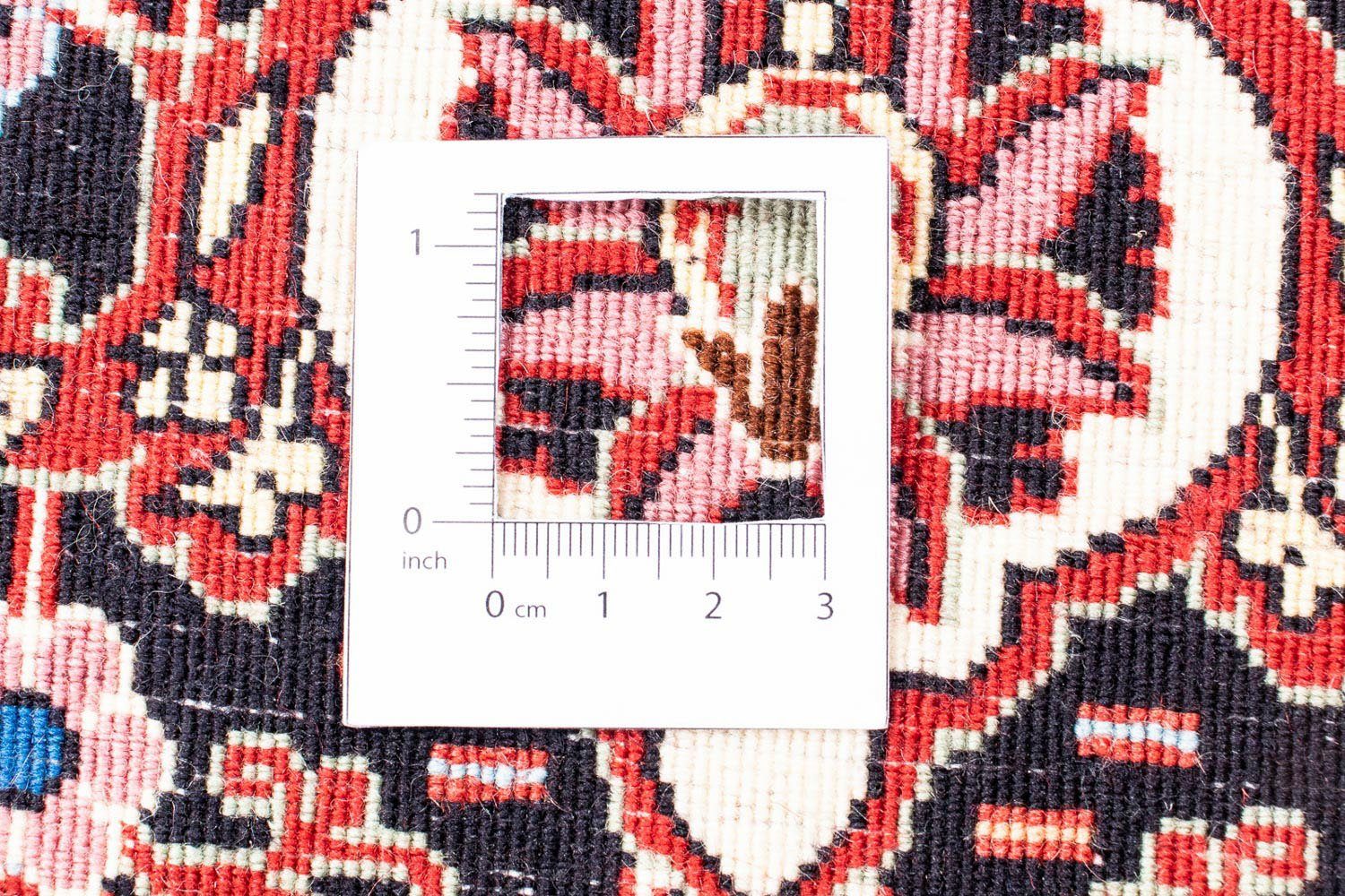 rot, Zertifikat Einzelstück 15 x Perser - 336 mit rechteckig, cm morgenland, - mm, Höhe: Handgeknüpft, 248 - Bidjar Wohnzimmer, Orientteppich