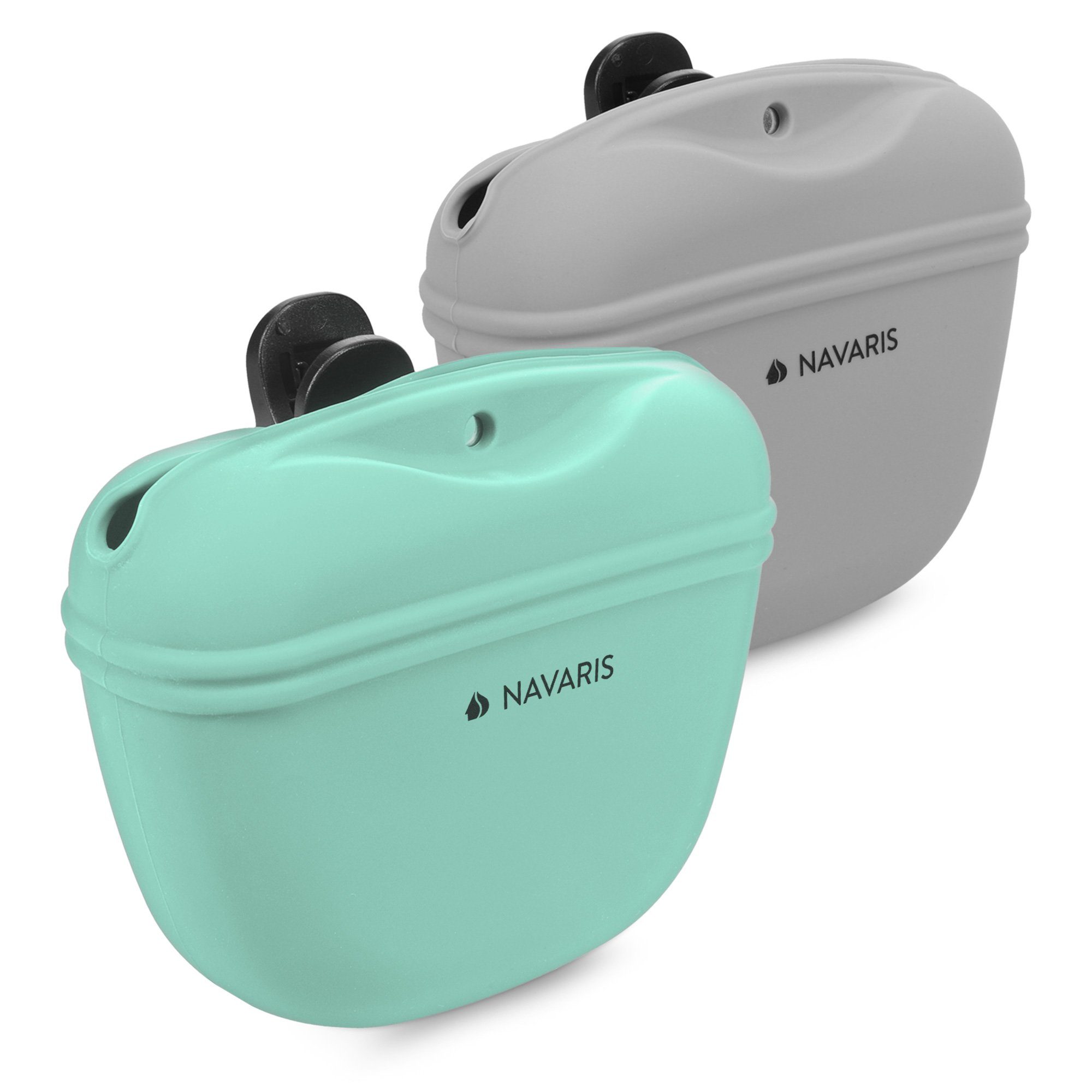 Leckerlibeutel Hunde-Snackbeutel aus Silikon, 2er-Set, mit Clip und Magnet