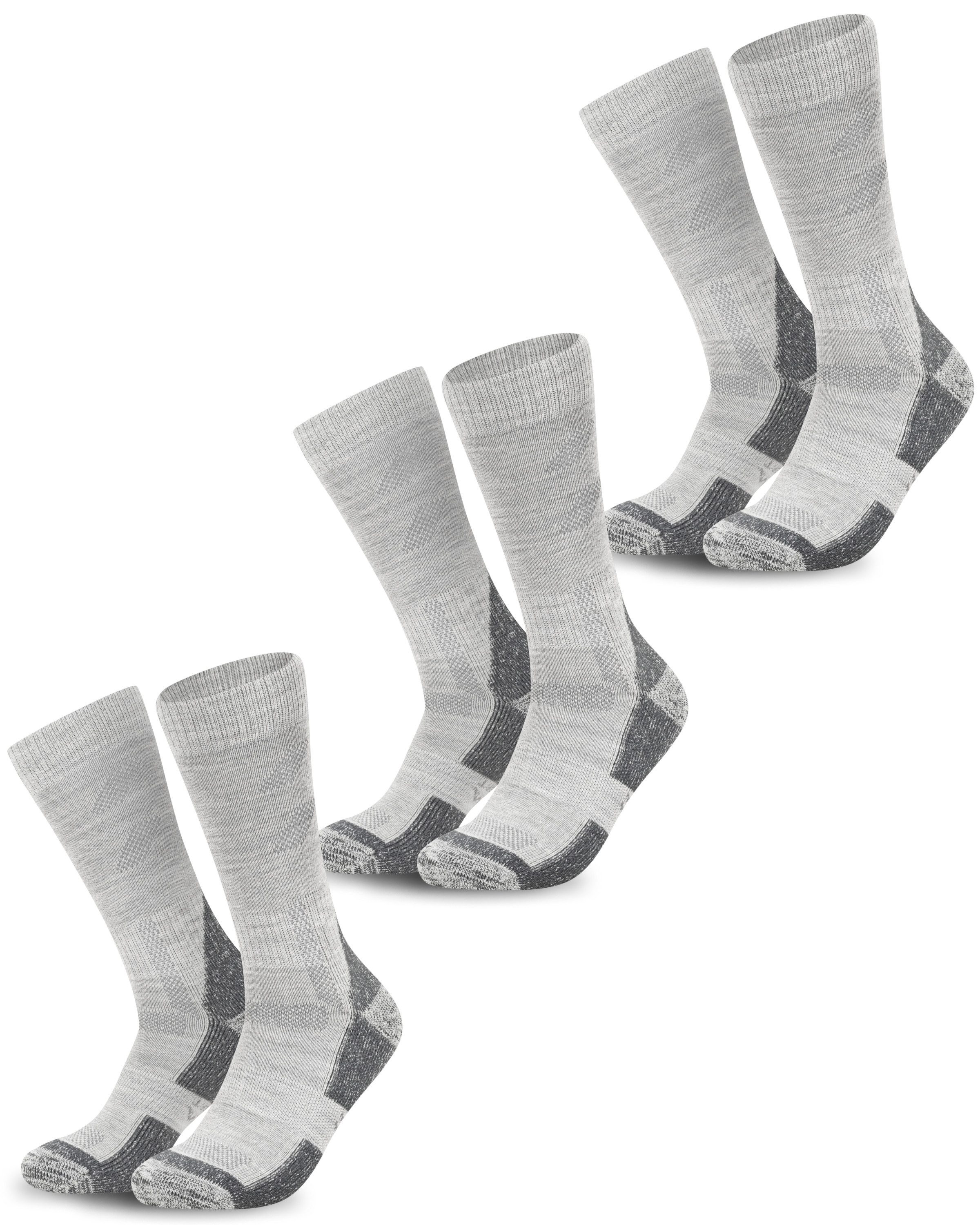 Alpenwert Походные носки Socken mit Merinowolle für Damen & Herren Socken Arbeit, Wandern (3 Paar) Anti-Schweiß-Geruch, Antibakteriell