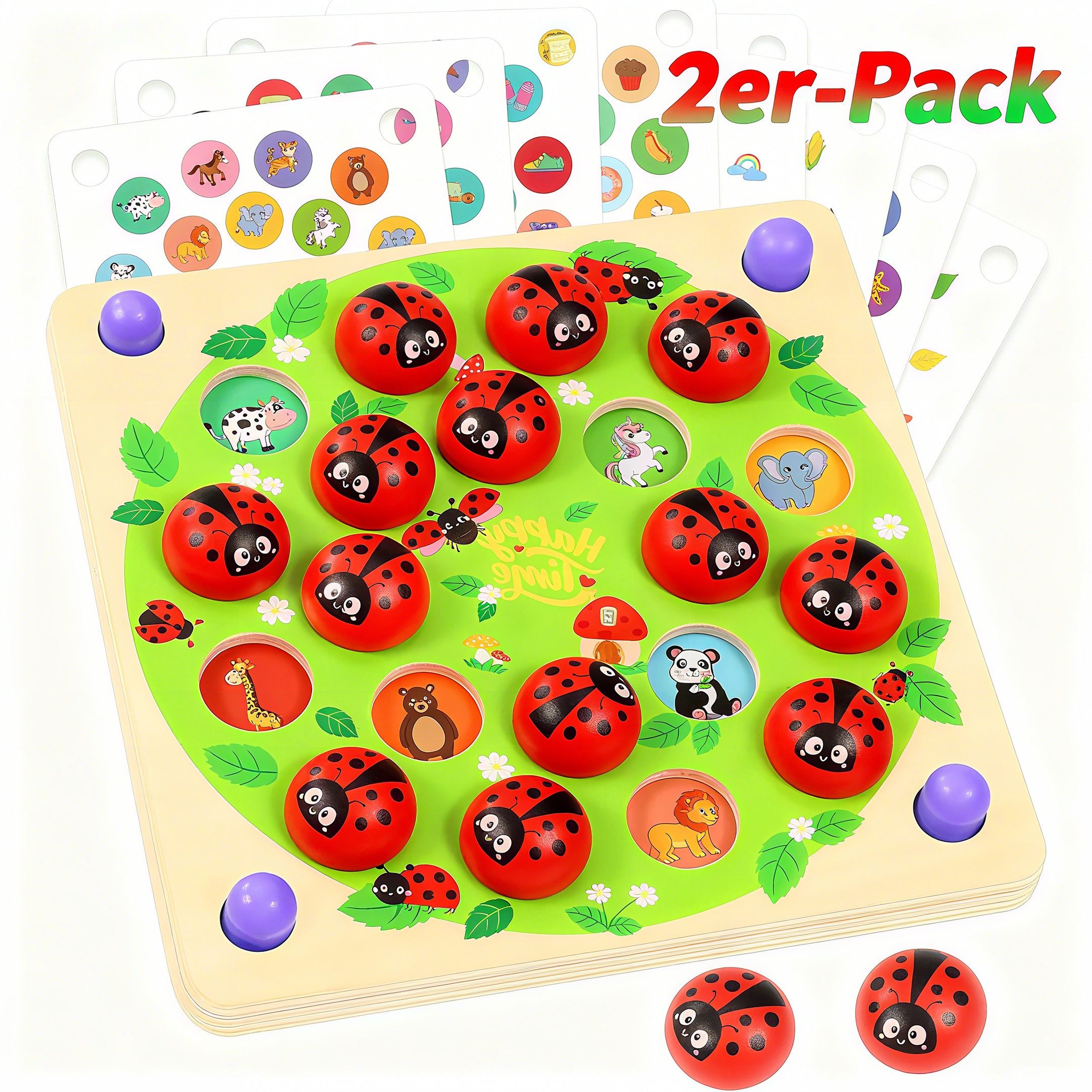 POPOLIC Lernspielzeug Montessori Spielzeug ab 3 4 5 Jahre, Memory Spiele ab günstig online kaufen