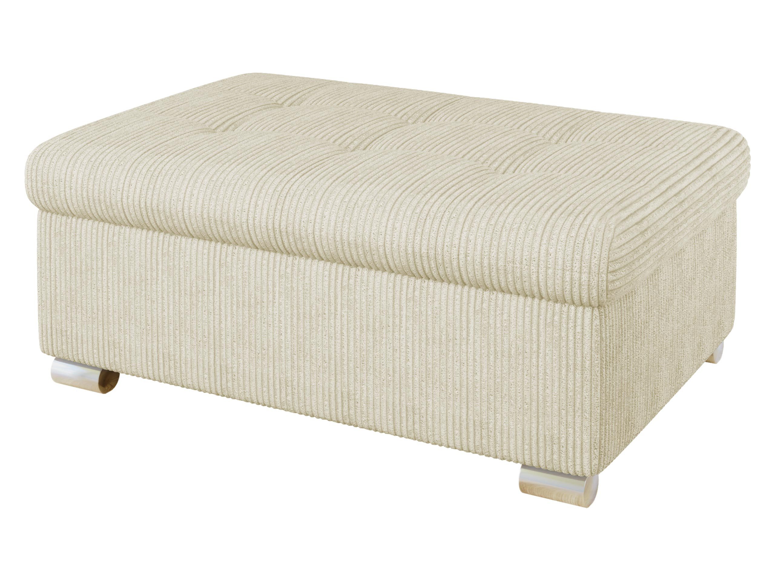 MIRJAN24 Polsterhocker Niko Groß, Silber Füße, 96x70x41 cm günstig online kaufen