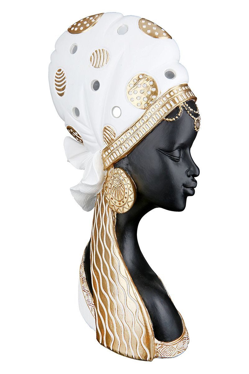 GILDE Skulptur Kunstharzfigur Mara – Frau mit Kopftuch günstig online kaufen