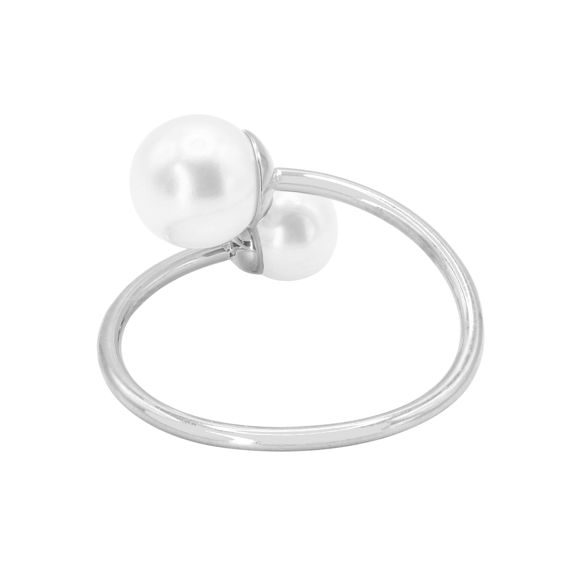 Heideman Fingerring Carlie silberfarben poliert (Ring, 1-tlg., inkl. Geschenkverpackung), Perlenring für Frauen
