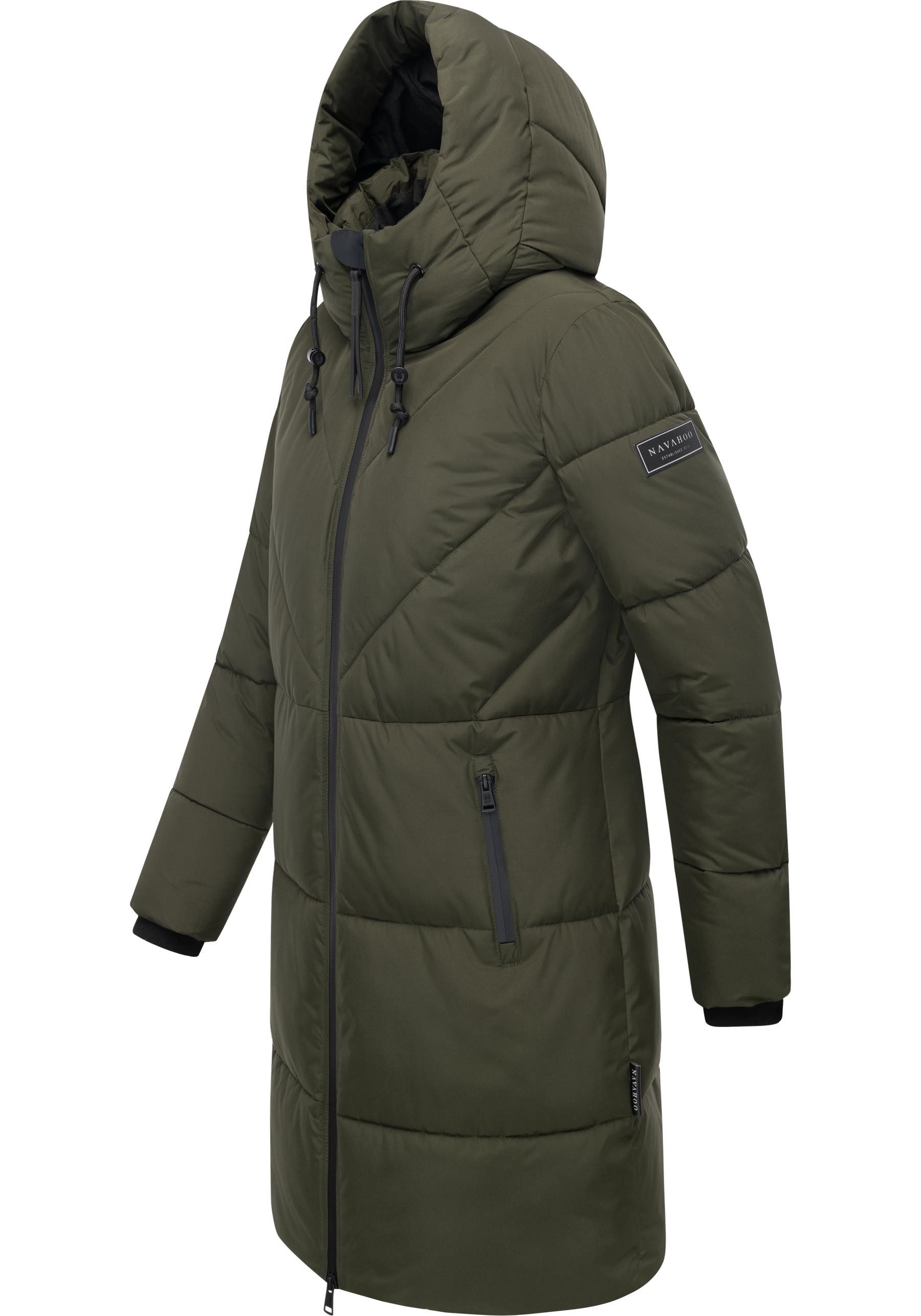 Navahoo Steppmantel Kältekuschel XIV Warmer Damen Wintermantel mit Fleece-g günstig online kaufen