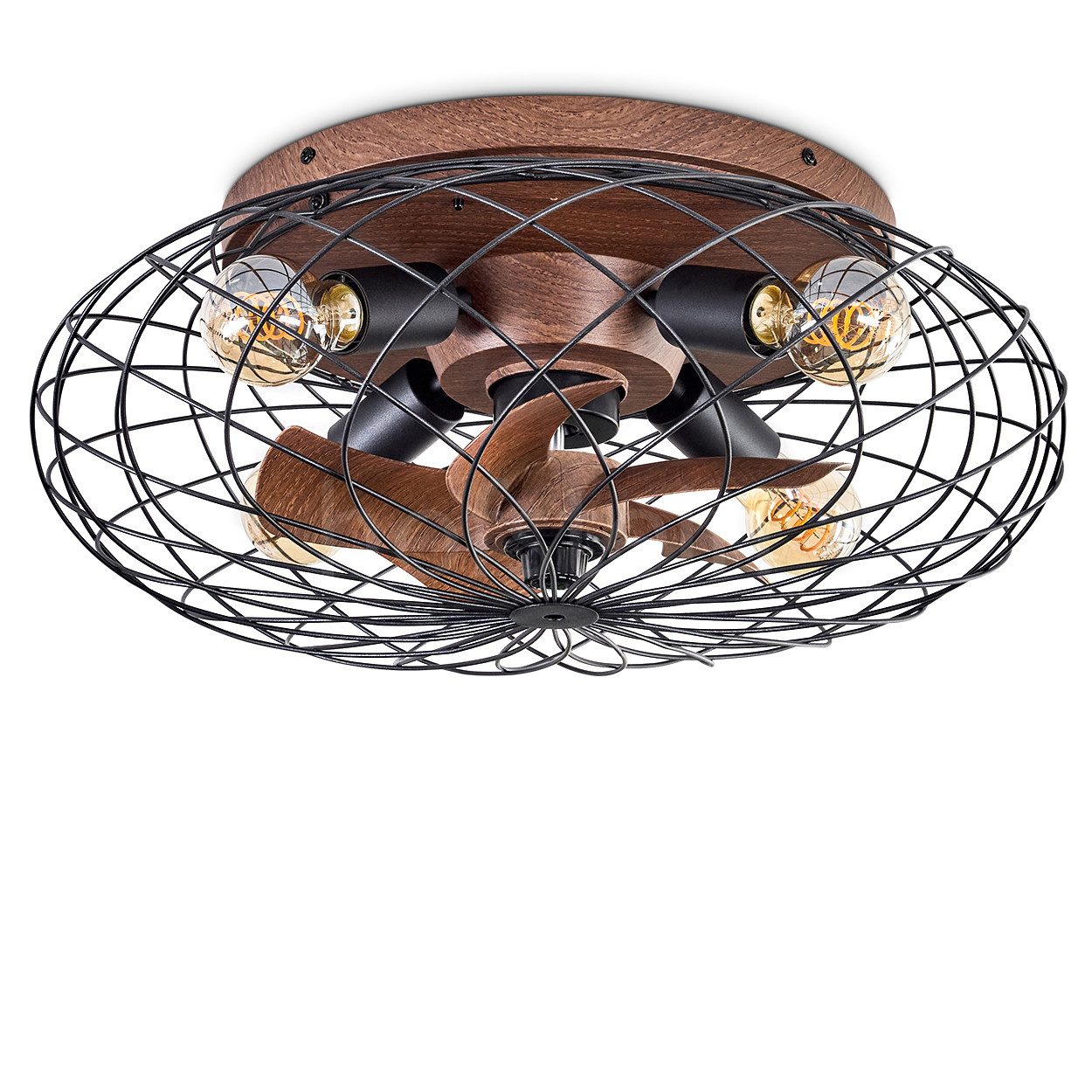 hofstein Deckenleuchte Deckenventilator mit Beleuchtung aus Metall/Kunststo günstig online kaufen