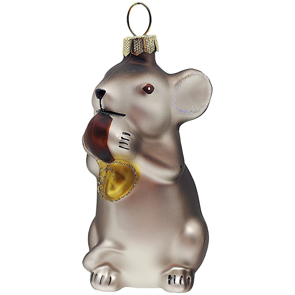 Holly & Jolly Christbaumschmuck Maus, graues Mäuschen, 8cm (1-tlg)
