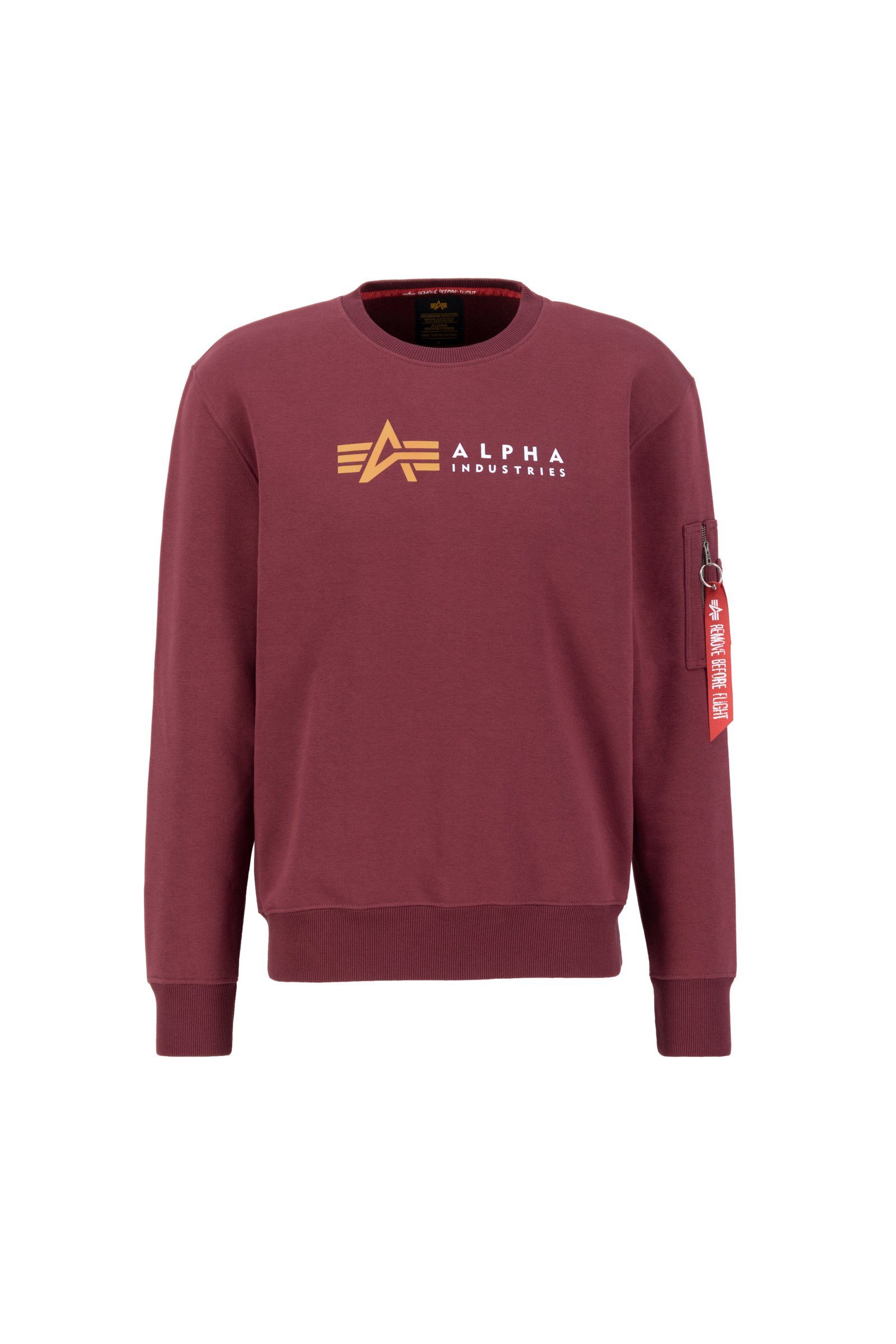 burgundy Alpha Herren Industries Industries Label Alpha Sweatshirt Alpha Sweatshirt