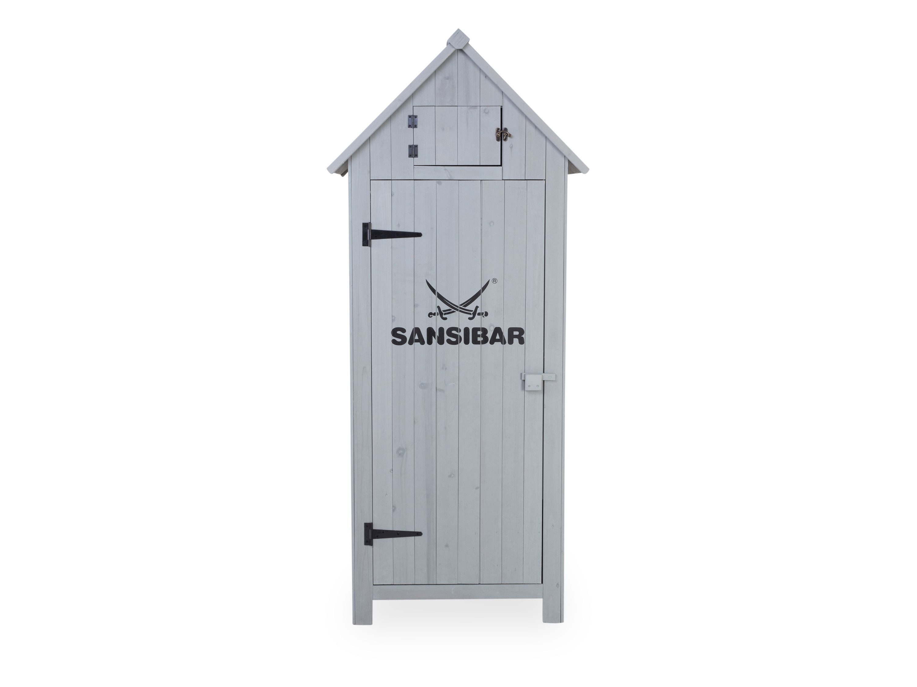 SANSIBAR LIVING Gerätehaus Garten-Gerätehaus SANSIBAR ROSKILDE BHT 77x179x55 cm grau