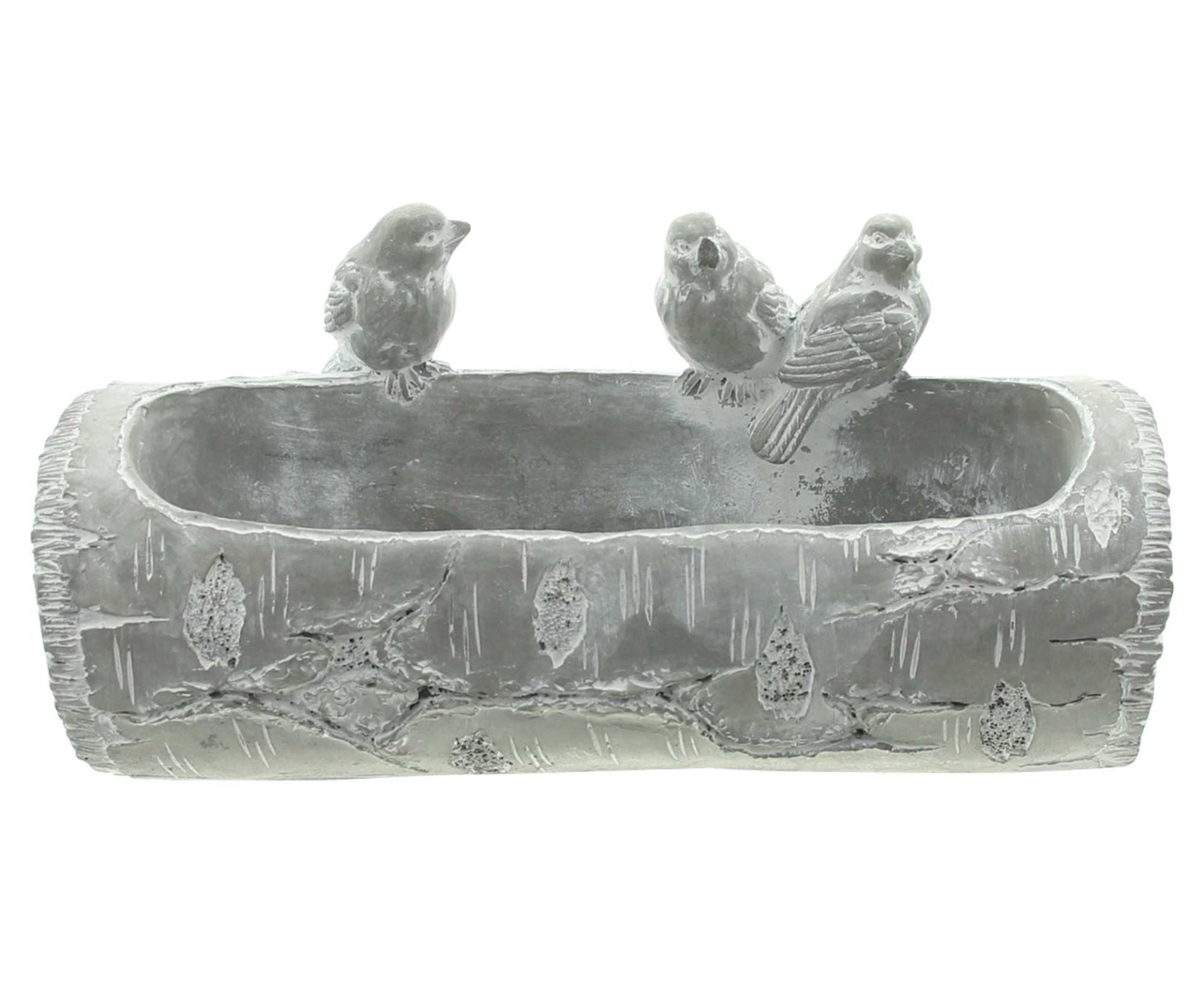 Home-trends24.de Vogeltränke Vogeltränke Baumstamm Garten Deko Outdoor Trinkstelle 25 cm