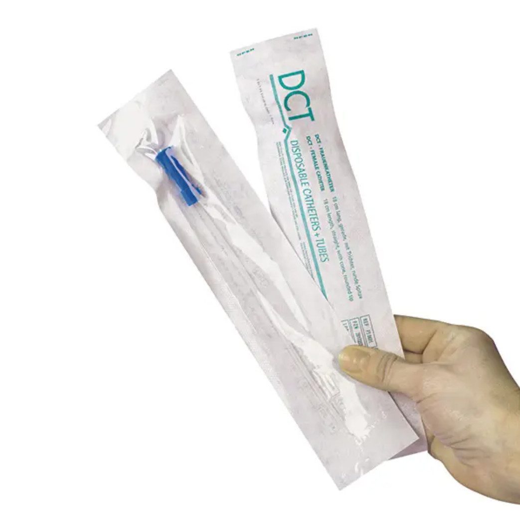 DocMed Katheter DCT Nelaton-Frauenkatheter, steriler Einmalkatheter, einzeln verpackt für hygienische Anwendung